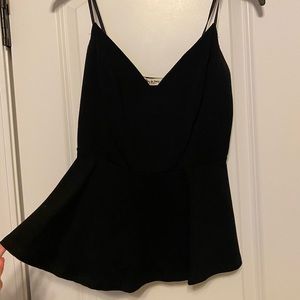 Black peplum tank